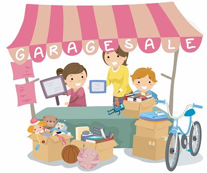 Garage sales summer activity